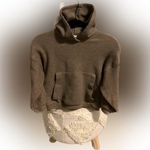 Olive green hooded sweatshirt